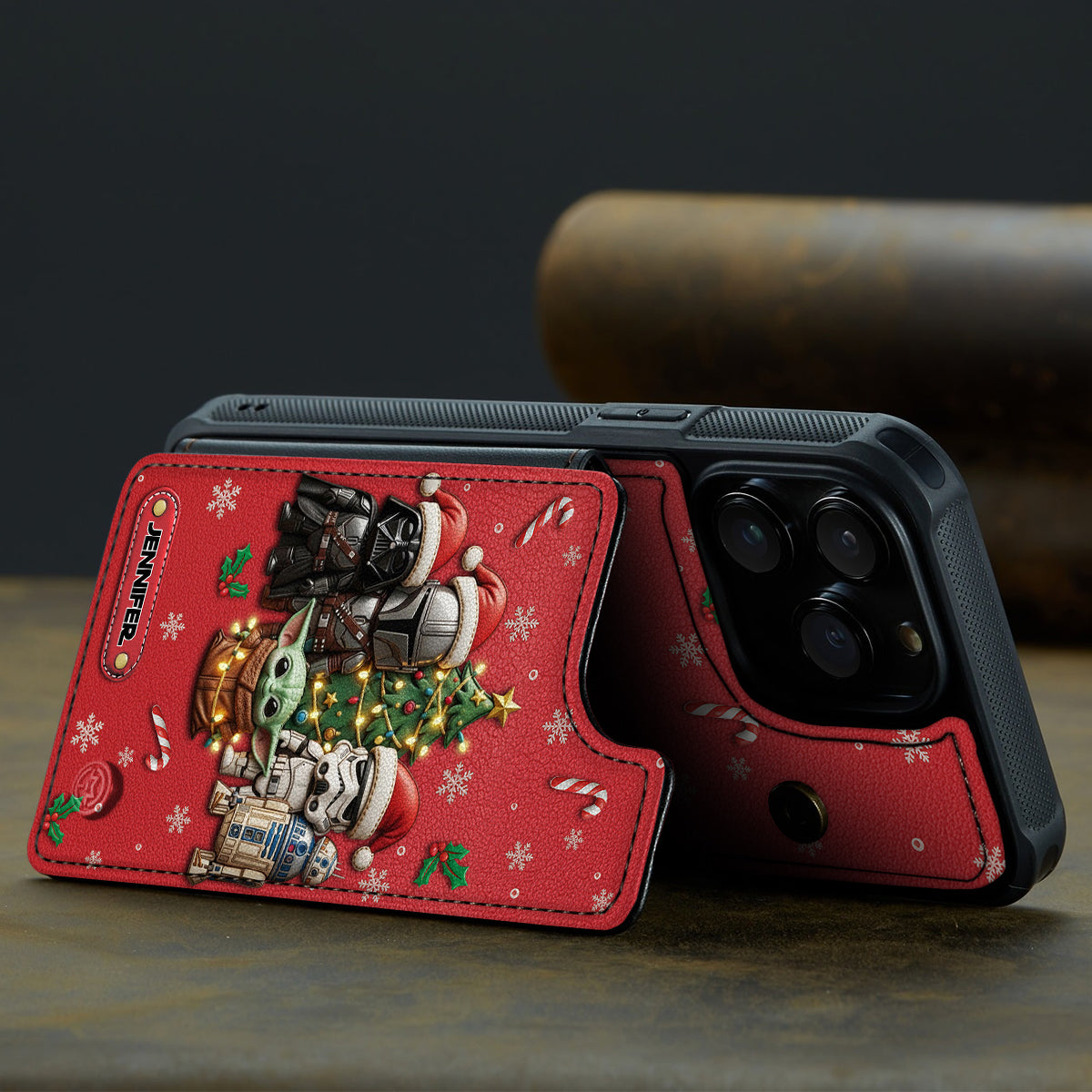 Personalized Star Wars Wallet Phone Case Custom Name Gift Fully Printed Wallet Phone Case GradoCreations