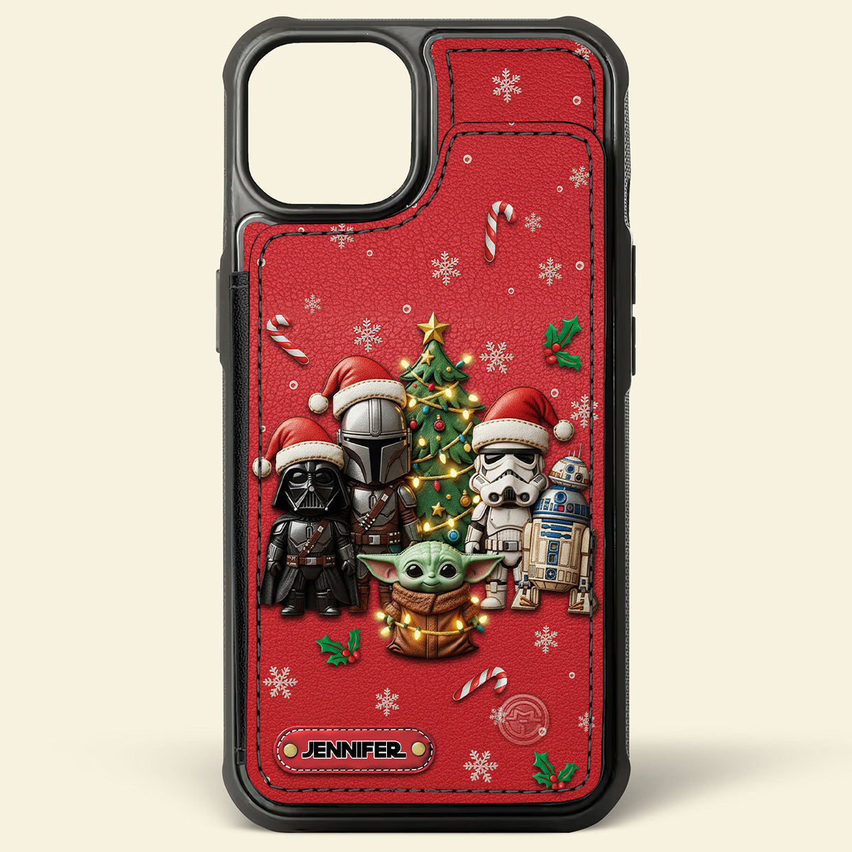 Personalized Star Wars Wallet Phone Case Custom Name Gift Fully Printed Wallet Phone Case GradoCreations