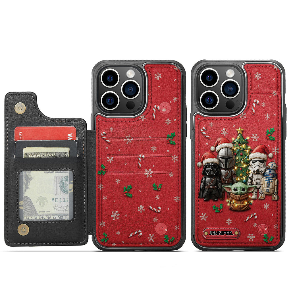 Personalized Star Wars Wallet Phone Case Custom Name Gift Fully Printed Wallet Phone Case GradoCreations