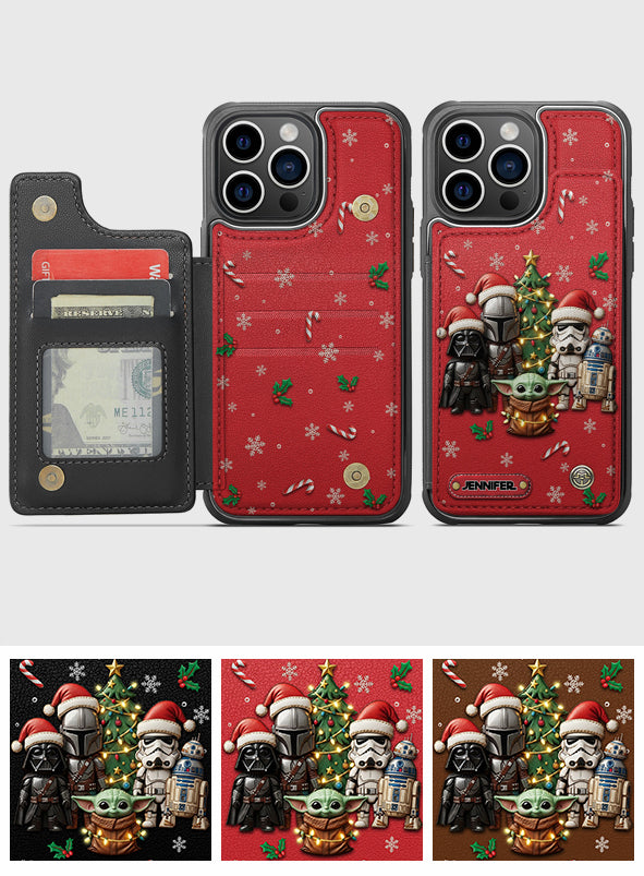 Personalized Star Wars Wallet Phone Case Custom Name Gift Fully Printed Wallet Phone Case GradoCreations