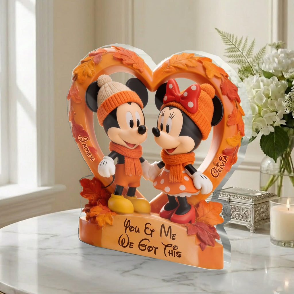 Personalized Acrylic Mouse Couple Plaque Custom Gift for Anniversary 2-Side Printed Acrylic Plaque GradoCreations