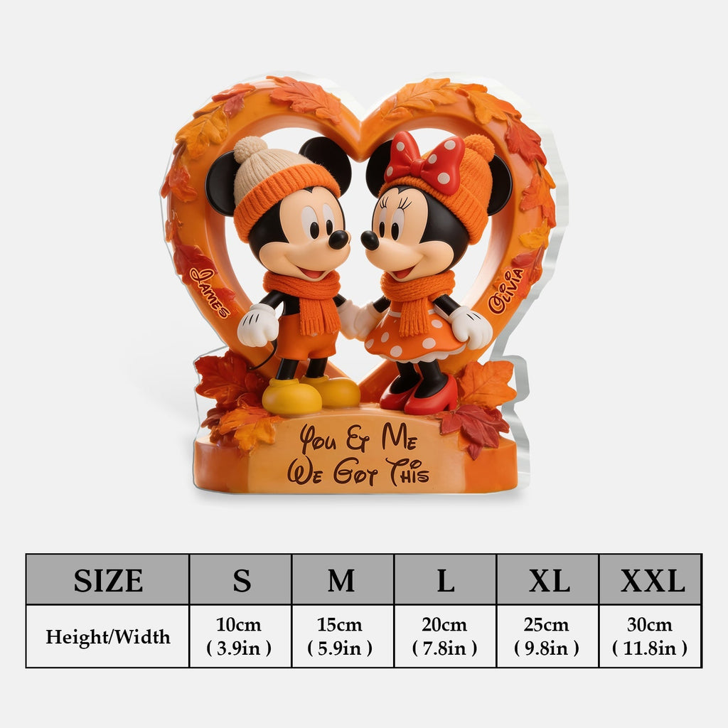 Personalized Acrylic Mouse Couple Plaque Custom Gift for Anniversary 2-Side Printed Acrylic Plaque GradoCreations