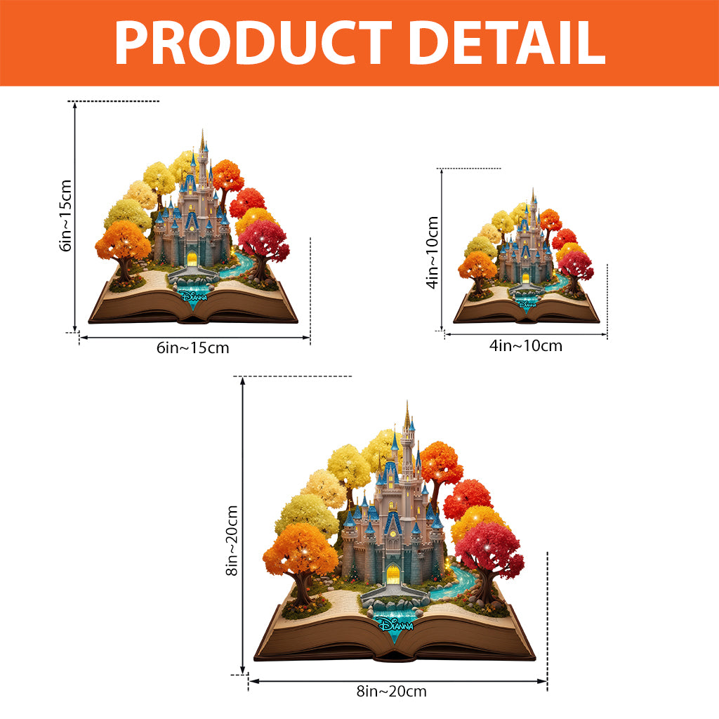 Personalized Magical Castle Acrylic Plaque Custom Gift for Kids Custom Shaped Acrylic Plaque GradoCreations