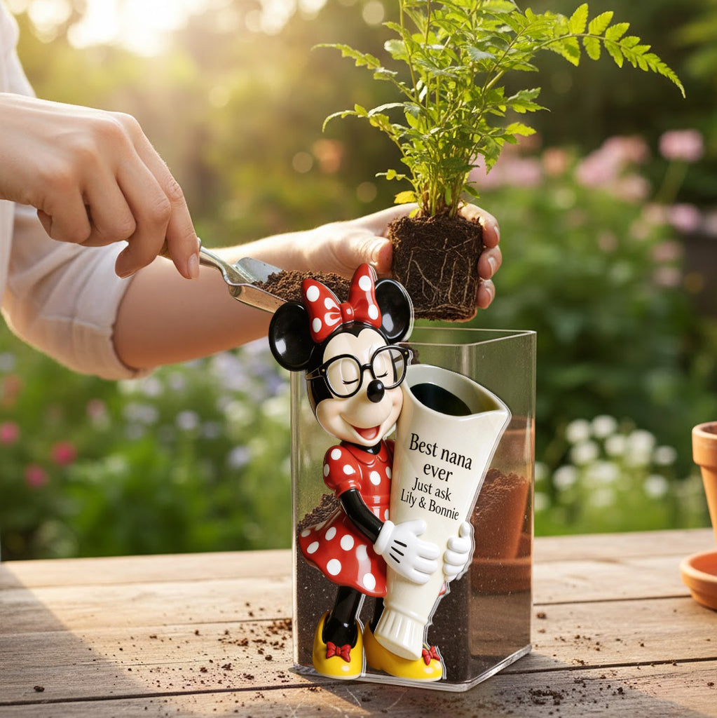 Personalized Acrylic Pot Best Nana Ever Flower Gift Acrylic Pot GradoCreations