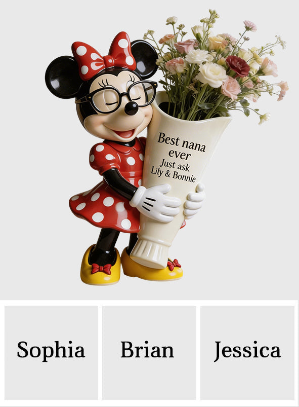 Personalized Acrylic Pot Best Nana Ever Flower Gift Acrylic Pot GradoCreations