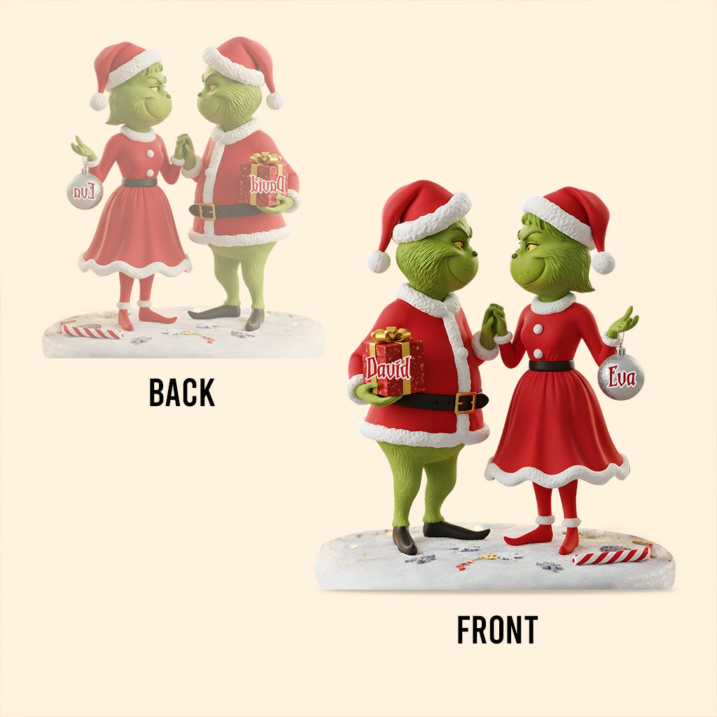 Personalized Grinch Christmas Acrylic Plaque Custom Gift for Couple Custom Shaped Acrylic Plaque GradoCreations