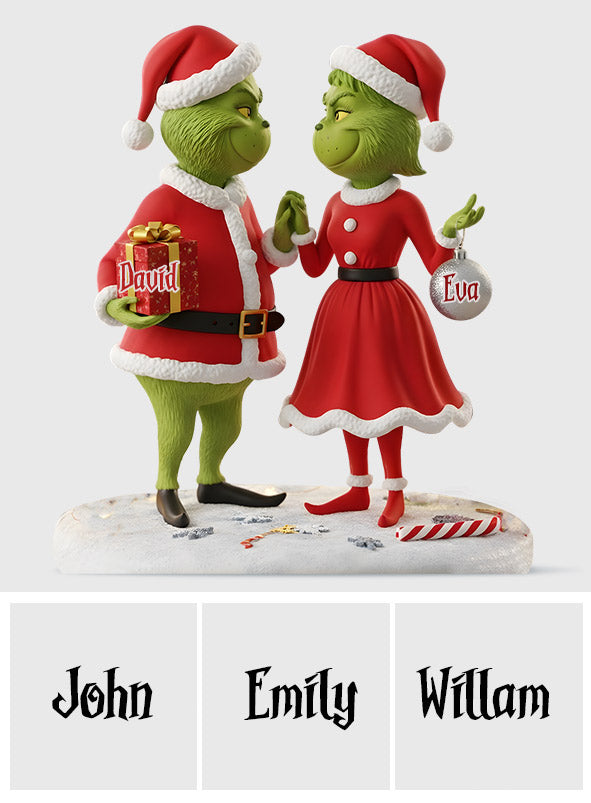 Personalized Grinch Christmas Acrylic Plaque Custom Gift for Couple Custom Shaped Acrylic Plaque GradoCreations
