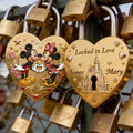 Personalized Heart Padlock with Custom Names for Couples Heart Padlock GradoCreations