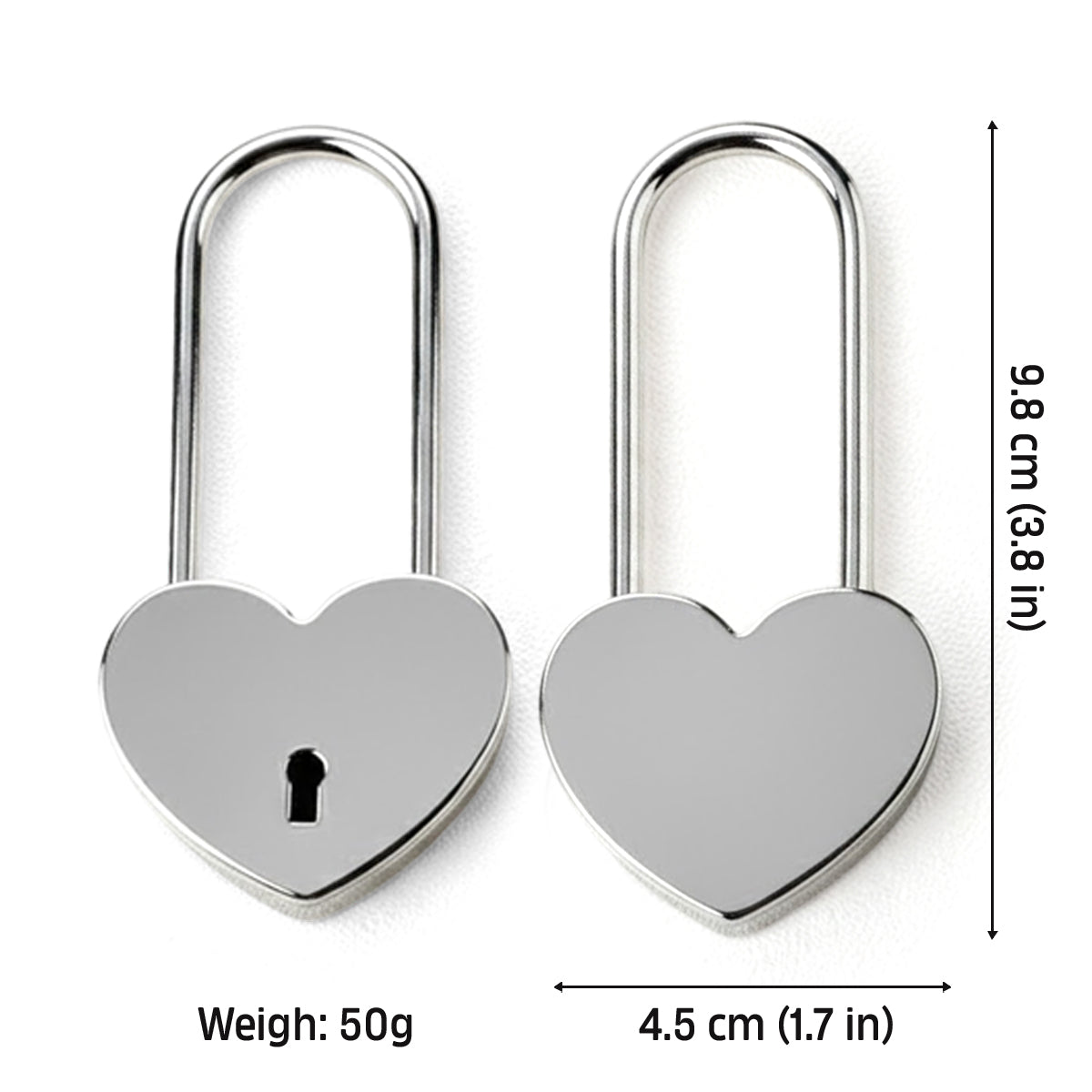 Personalized Heart Padlock with Custom Names for Couples Heart Padlock GradoCreations