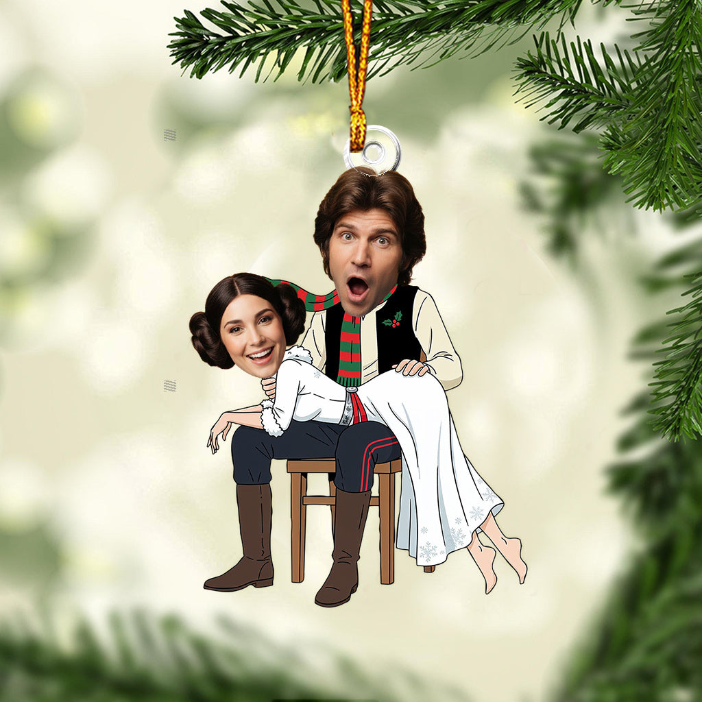 Personalized Custom Shaped Ornament for Couples - Unique Holiday Gift Custom Shaped Ornament GradoCreations
