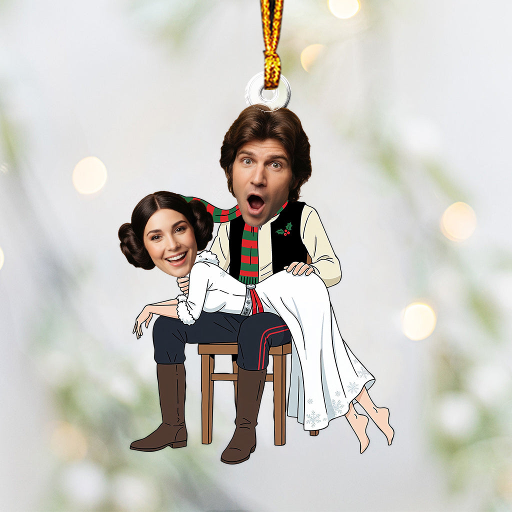Personalized Custom Shaped Ornament for Couples - Unique Holiday Gift Custom Shaped Ornament GradoCreations