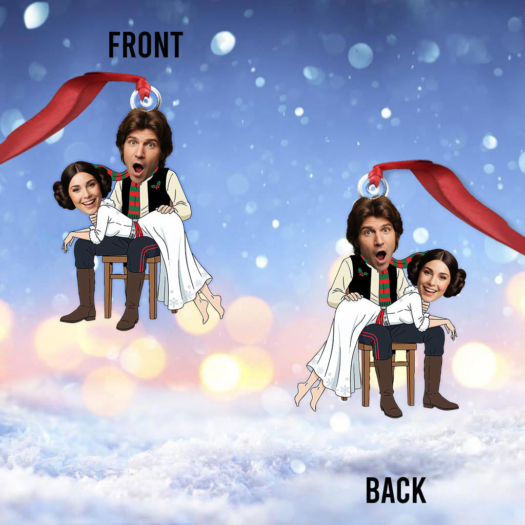 Personalized Custom Shaped Ornament for Couples - Unique Holiday Gift Custom Shaped Ornament GradoCreations