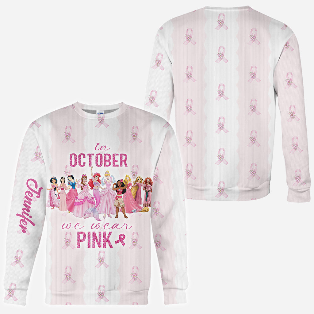 Personalized All Over Shirt October Pink Awareness Gift All Over Shirt GradoCreations