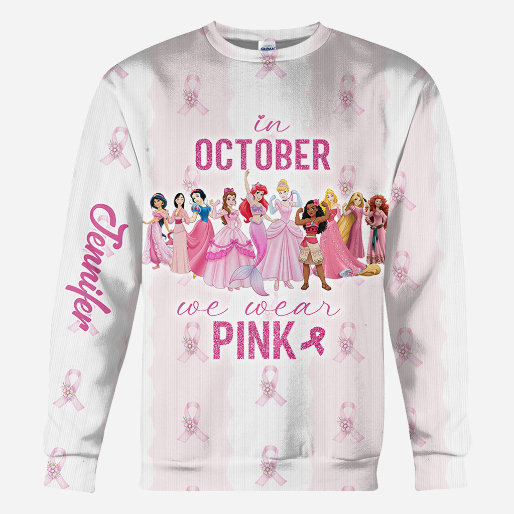 Personalized All Over Shirt October Pink Awareness Gift All Over Shirt GradoCreations
