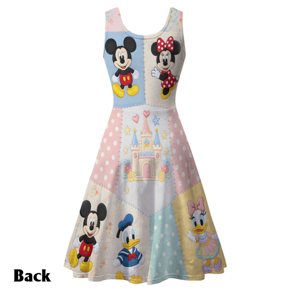 Personalized Sleeveless Dress with Disney Characters for Girls Sleeveless Dress GradoCreations
