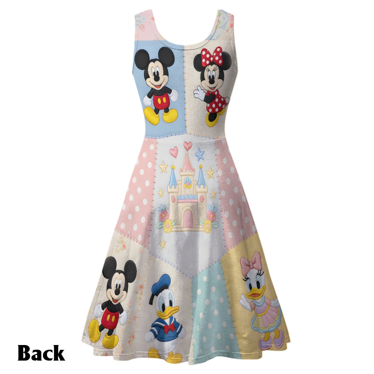 Personalized Sleeveless Dress with Disney Characters for Girls Sleeveless Dress GradoCreations