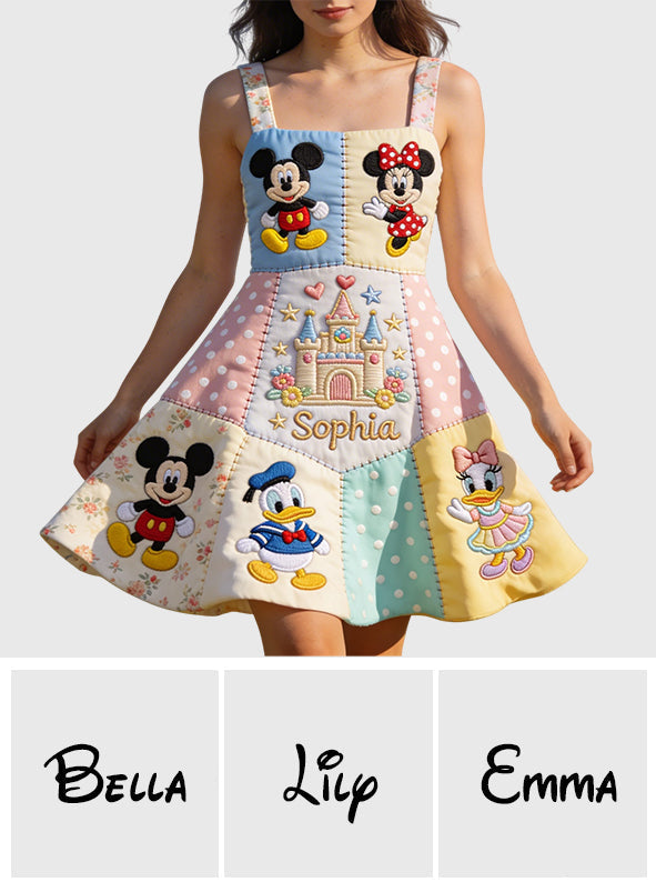 Personalized Sleeveless Dress with Disney Characters for Girls Sleeveless Dress GradoCreations