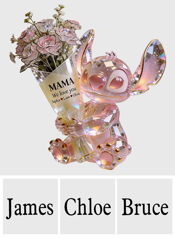 Personalized Cute Alien Mom Acrylic Plaque Custom Gift Custom Shaped Acrylic Plaque GradoCreations