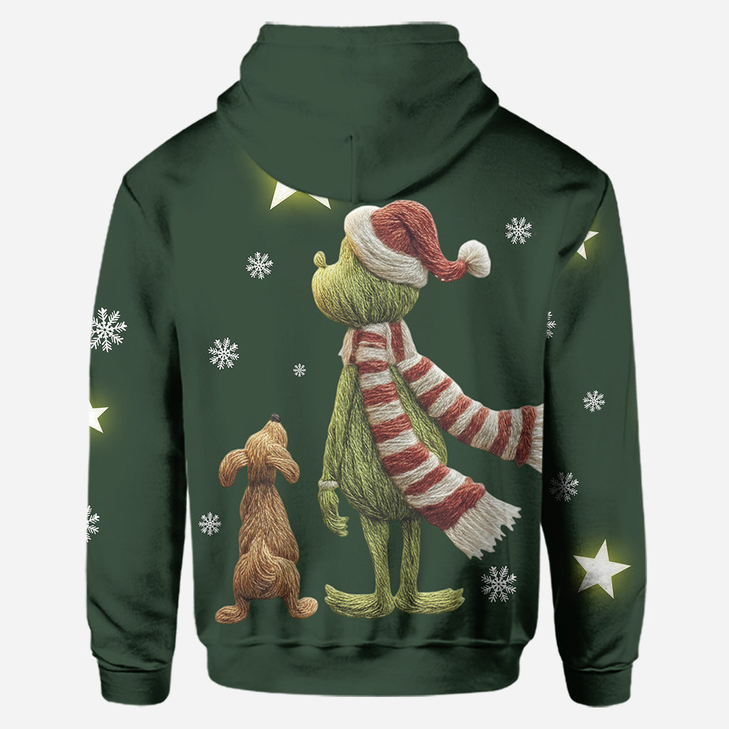 Personalized Grinch Christmas Hoodie and Leggings Gift for Mom Hoodie & Leggings GradoCreations