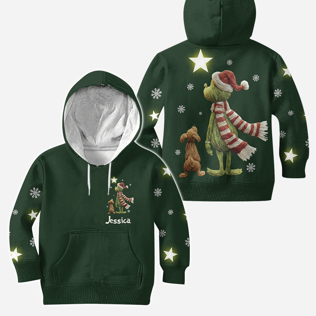 Personalized Grinch Christmas Hoodie and Leggings Gift for Mom Hoodie & Leggings GradoCreations