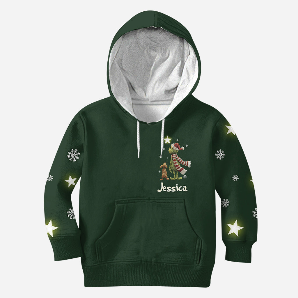 Personalized Grinch Christmas Hoodie and Leggings Gift for Mom Hoodie & Leggings GradoCreations