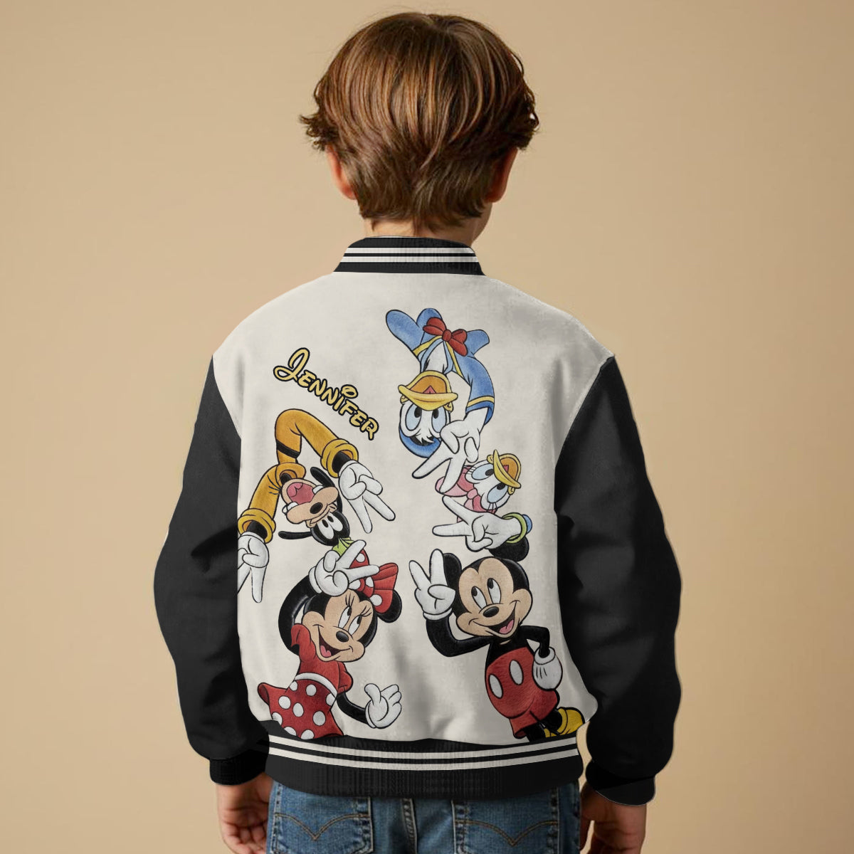 Personalized Mouse Varsity Jacket Custom Name Gift for Kids Varsity Jacket GradoCreations