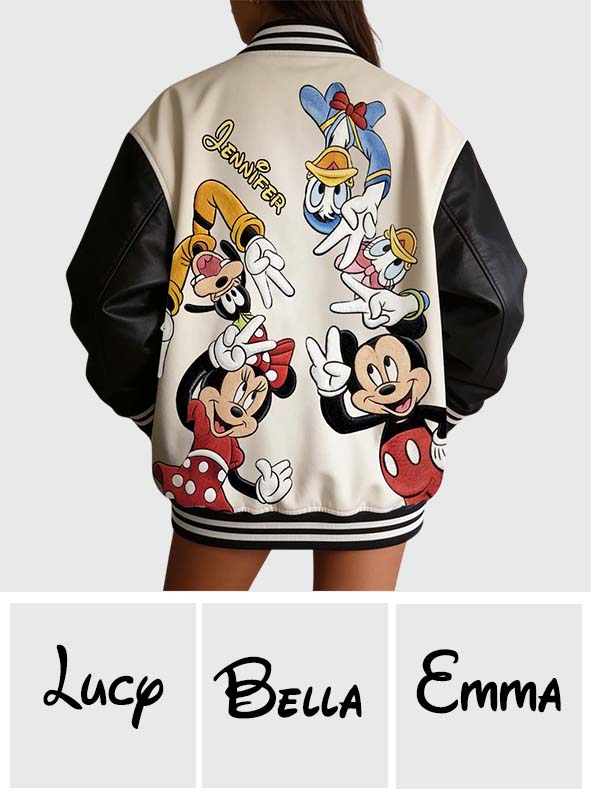 Personalized Mouse Varsity Jacket Custom Name Gift for Kids Varsity Jacket GradoCreations