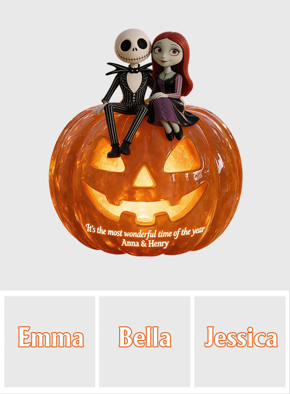 Personalized Pumpkin Solar Acrylic Light Custom Name Halloween Gift Solar Acrylic Light GradoCreations
