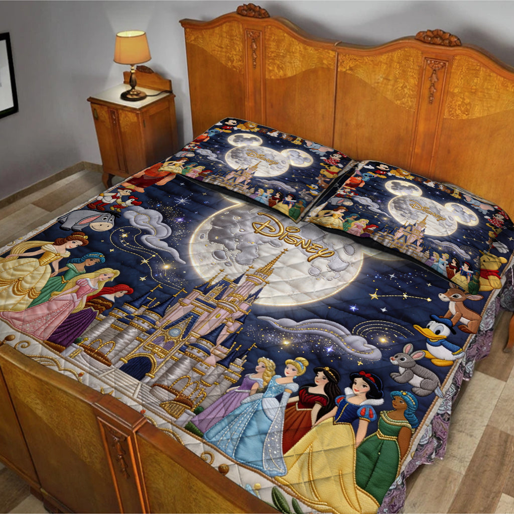 Personalized Disney Dream Trip Quilt Set Custom Name Gift Quilt Set GradoCreations