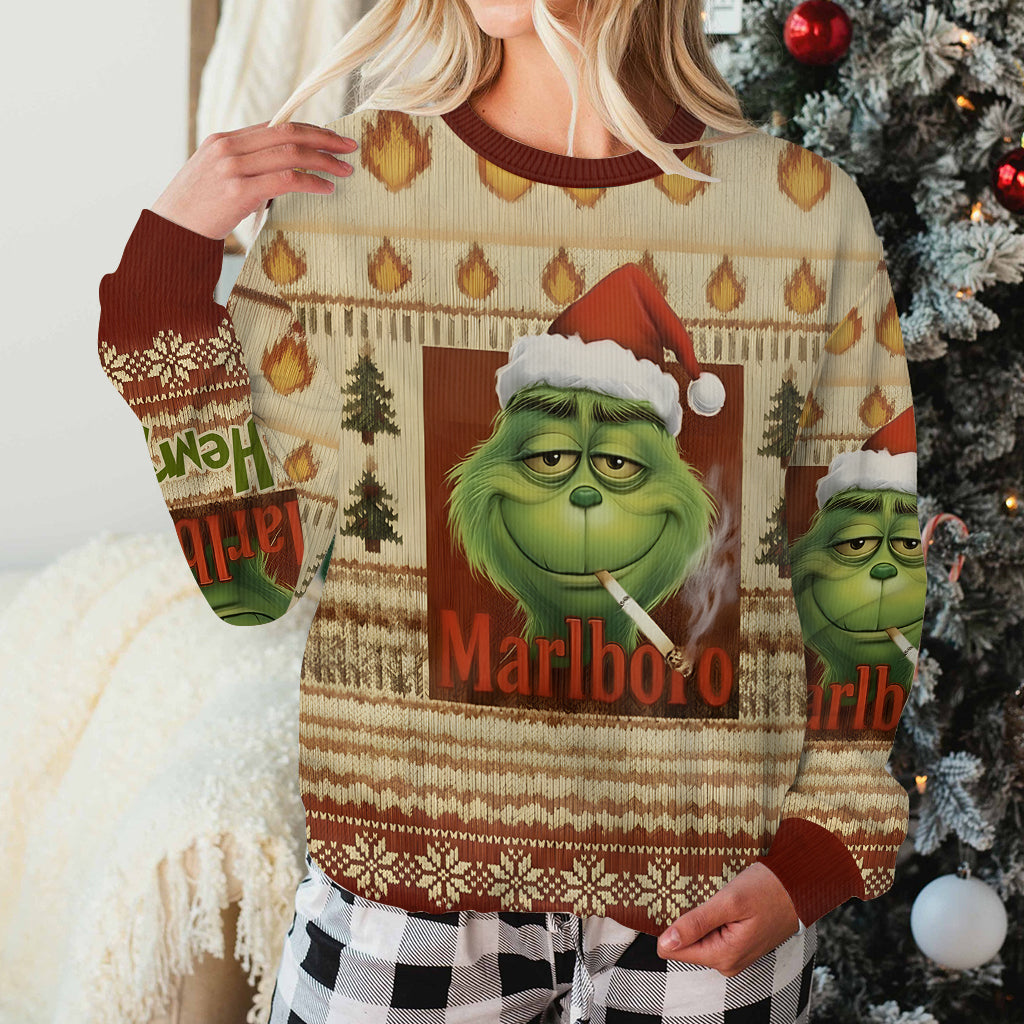 Personalized Grinch Ugly Sweater Custom Name Holiday Gift Ugly Sweater GradoCreations