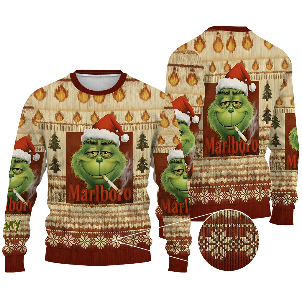 Personalized Grinch Ugly Sweater Custom Name Holiday Gift Ugly Sweater GradoCreations