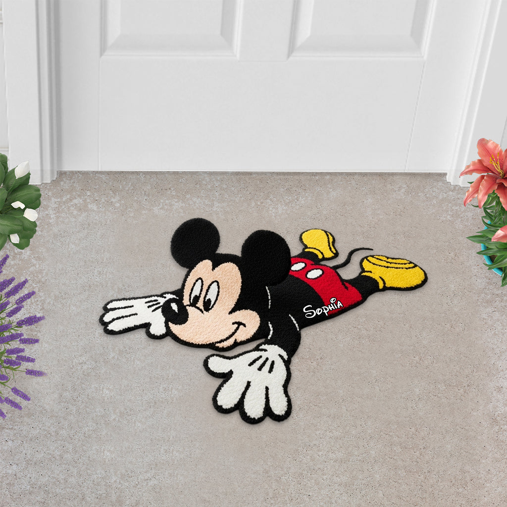Personalized Mickey Mouse Tufted Rug Gift for Family Tufted Rug GradoCreations
