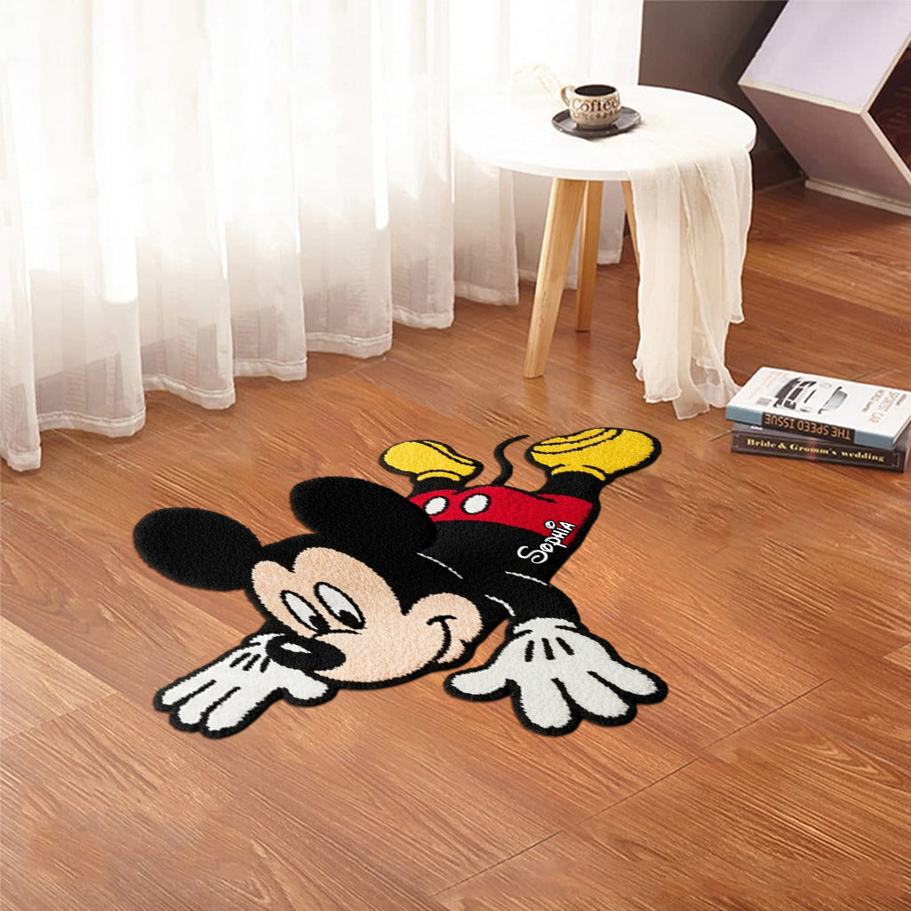 Personalized Mickey Mouse Tufted Rug Gift for Family Tufted Rug GradoCreations