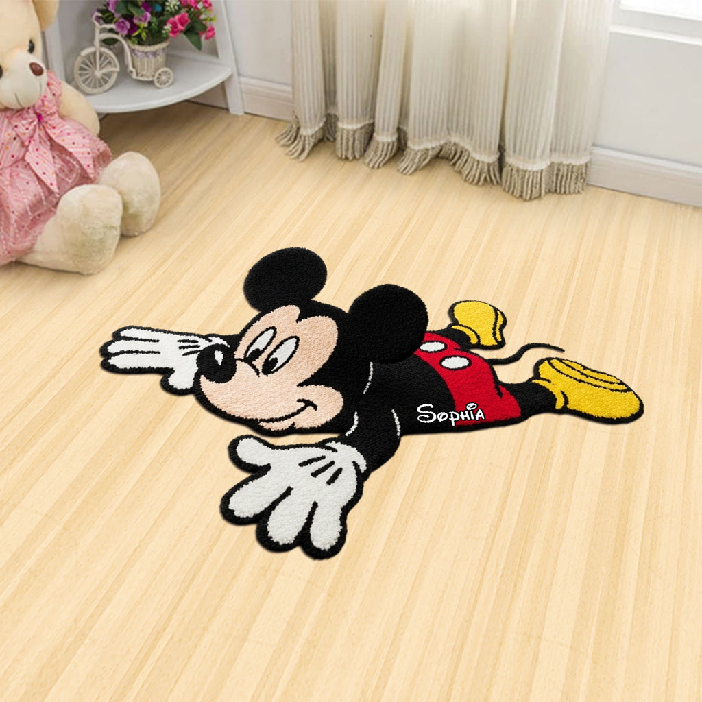 Personalized Mickey Mouse Tufted Rug Gift for Family Tufted Rug GradoCreations
