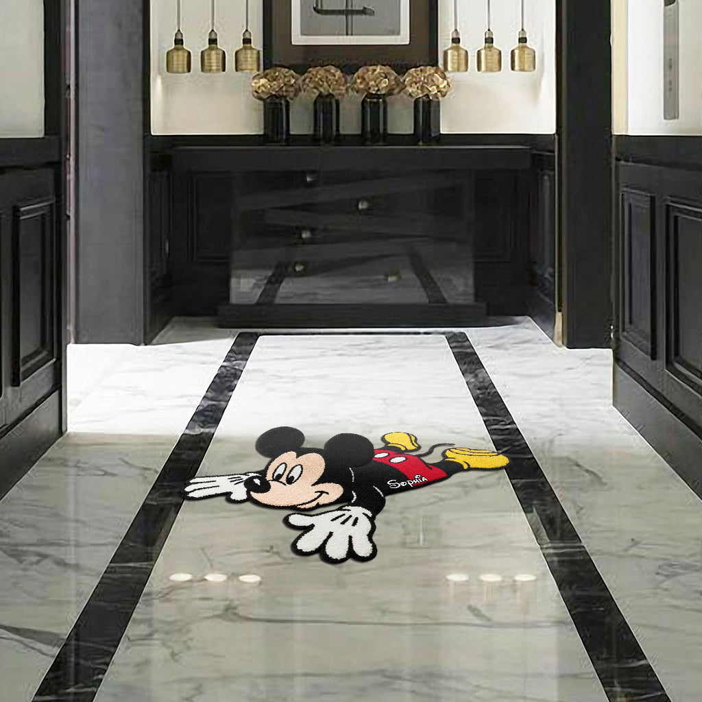 Personalized Mickey Mouse Tufted Rug Gift for Family Tufted Rug GradoCreations