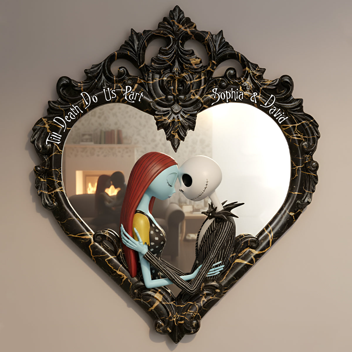 Personalized Nightmare Wall Hanging Mirror Custom Name Gift Wall Hanging Mirror GradoCreations