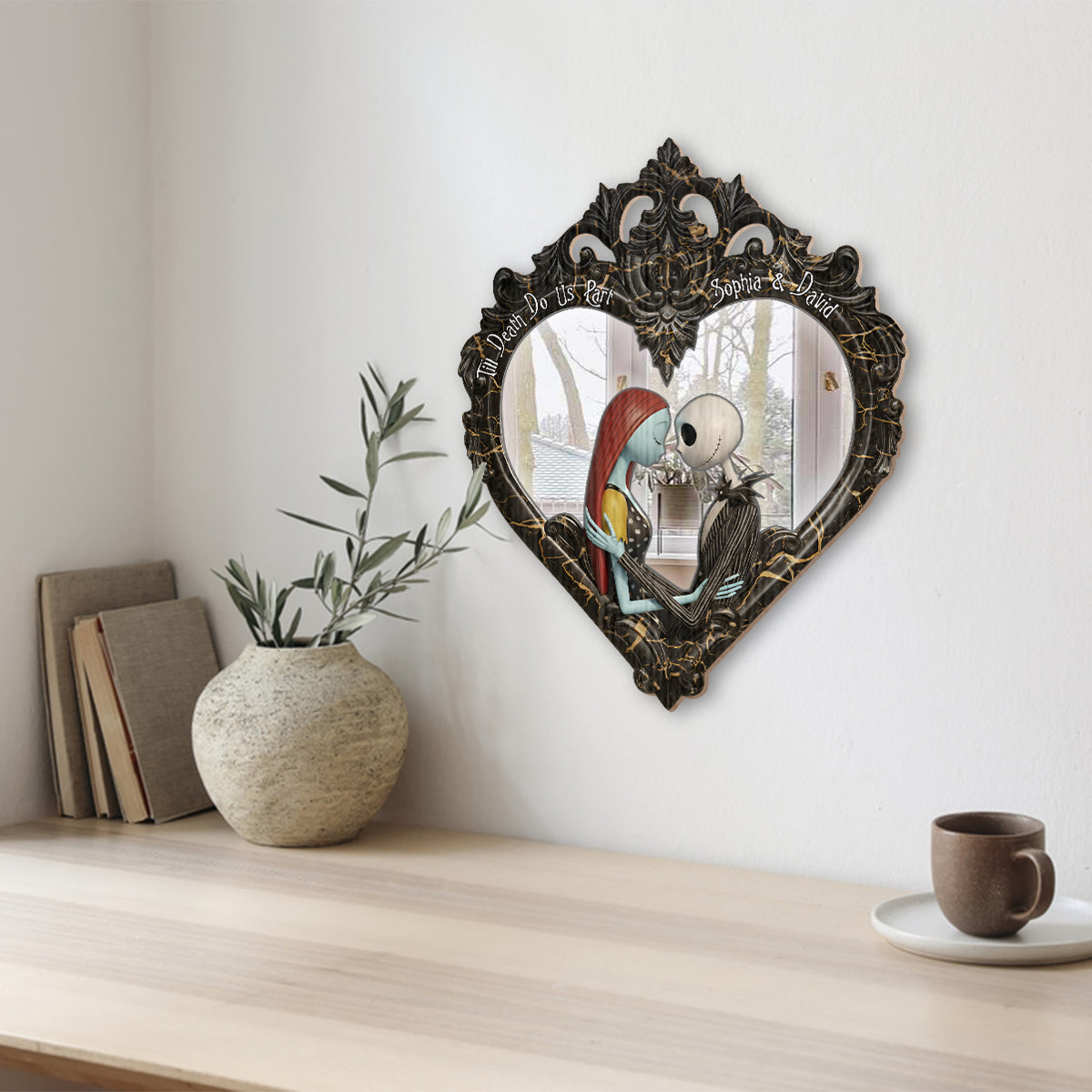 Personalized Nightmare Wall Hanging Mirror Custom Name Gift Wall Hanging Mirror GradoCreations