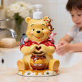 Personalized Yellow Bear Soap Dispenser Custom Name Gift Pump Dispenser GradoCreations