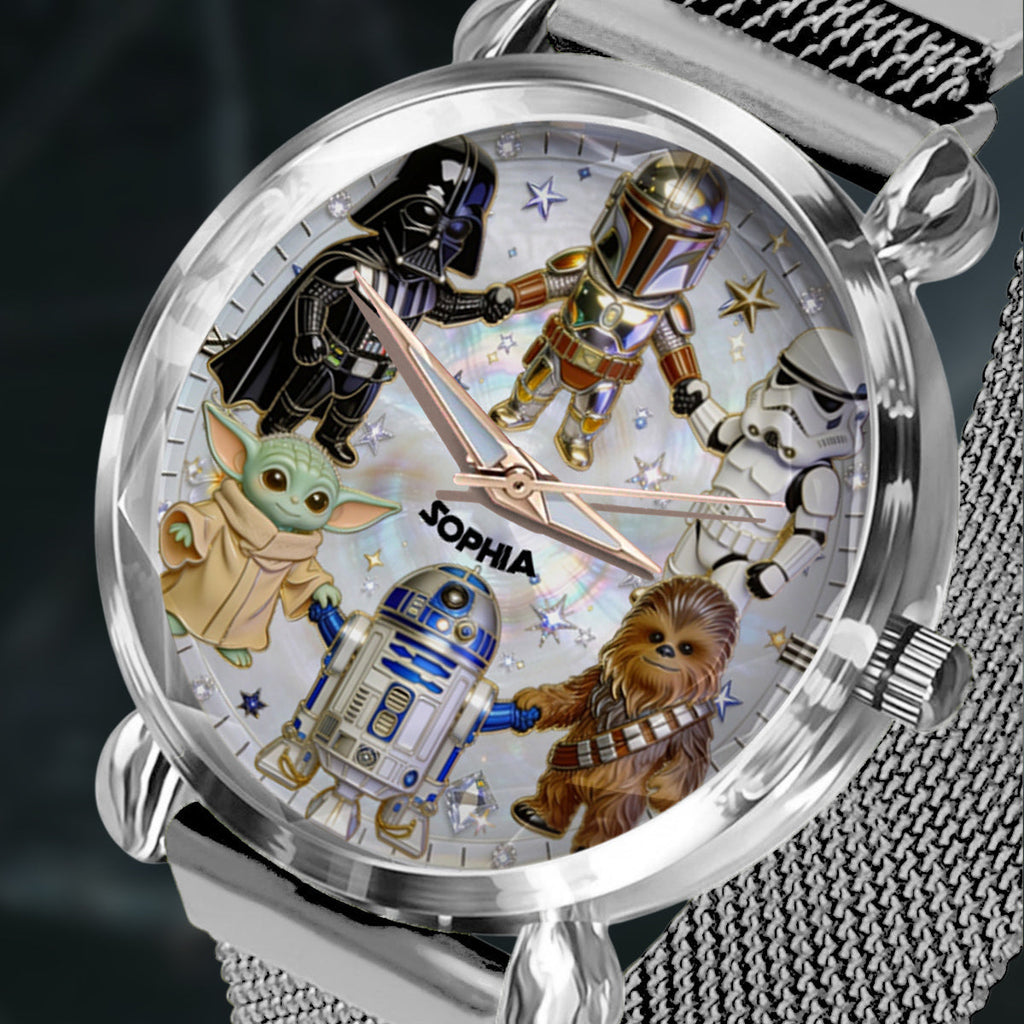 Personalized Star Wars Women’s Hand Watch Custom Name Gift Women Hand Watch GradoCreations
