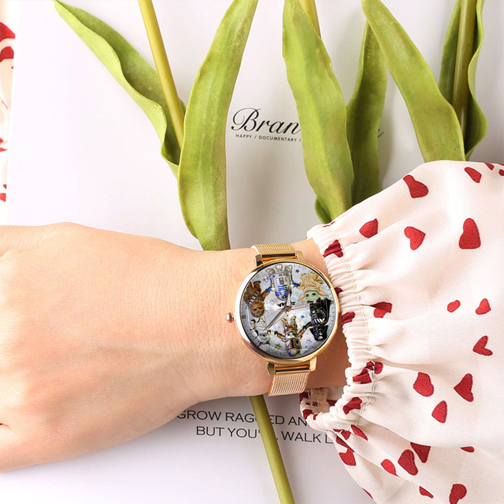 Personalized Star Wars Women’s Hand Watch Custom Name Gift Women Hand Watch GradoCreations