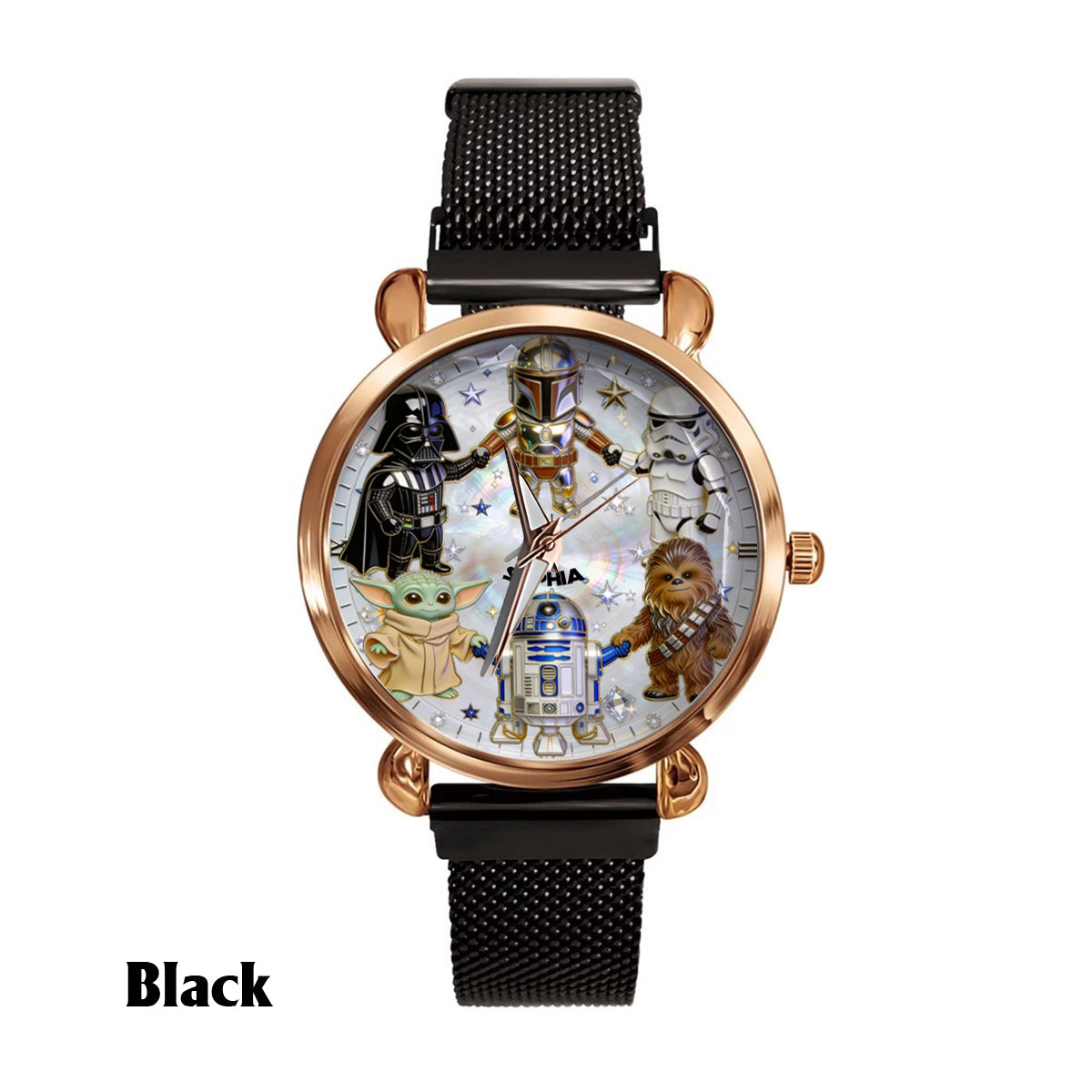 Personalized Star Wars Women’s Hand Watch Custom Name Gift Women Hand Watch GradoCreations