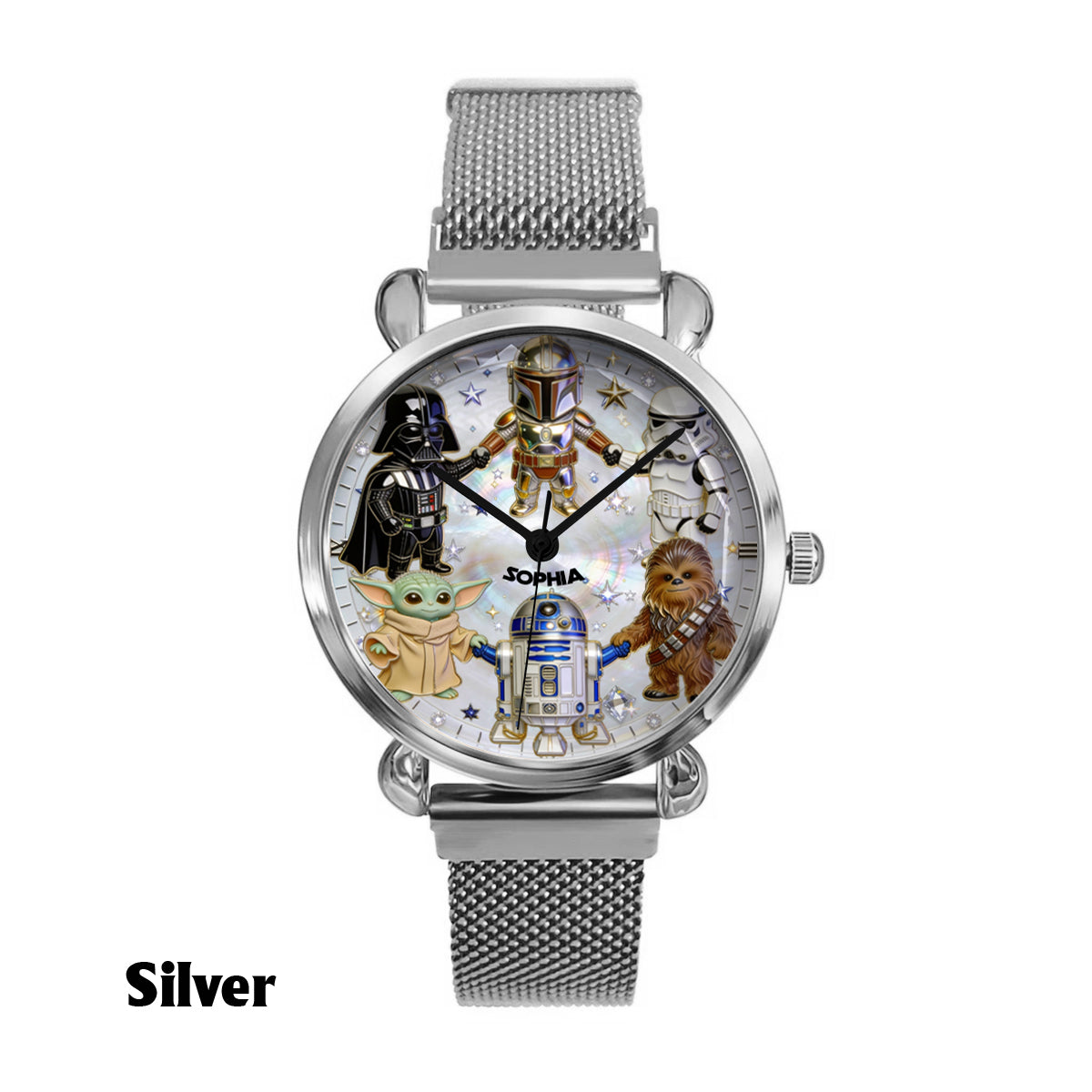 Personalized Star Wars Women’s Hand Watch Custom Name Gift Women Hand Watch GradoCreations