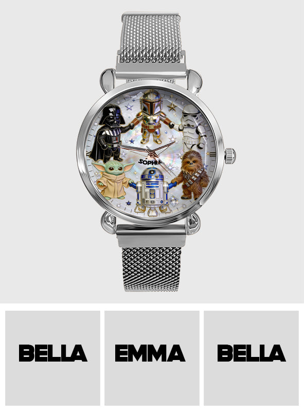 Personalized Star Wars Women’s Hand Watch Custom Name Gift Women Hand Watch GradoCreations