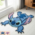 Personalized Blue Alien Tufted Rug Custom Name Gift for Family Tufted Rug GradoCreations