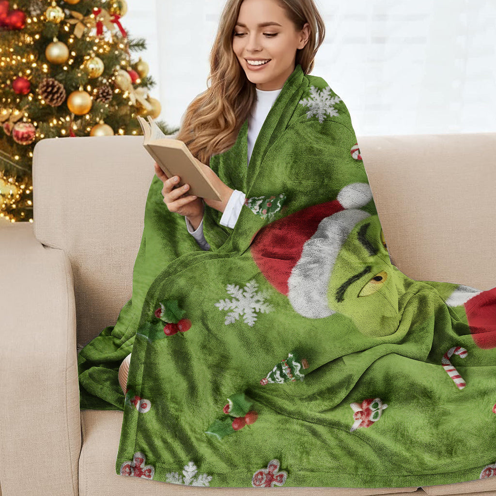 Personalized Grinch Wearable Blanket for Kids & Adults | Christmas Gift Wearable Blanket GradoCreations
