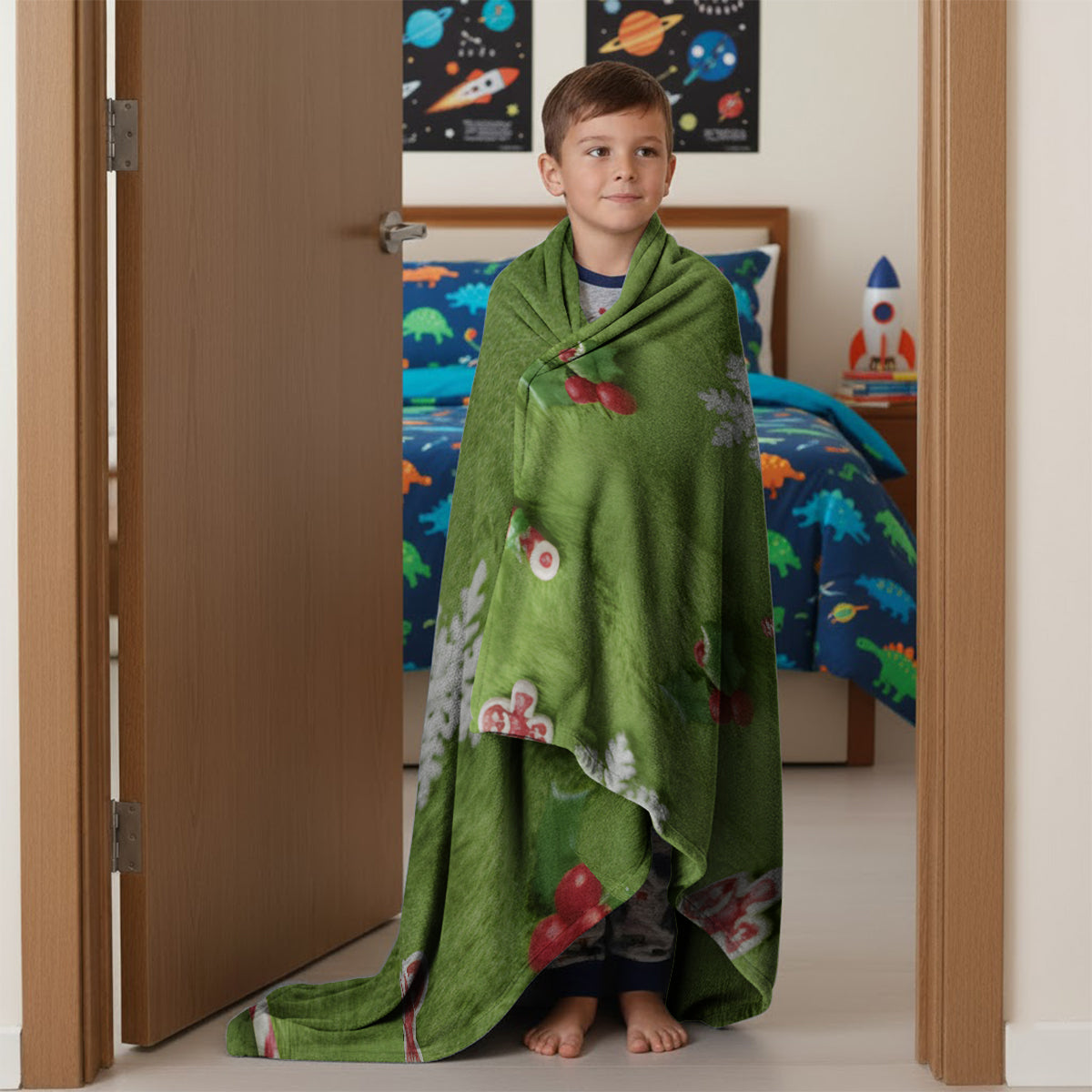 Personalized Grinch Wearable Blanket for Kids & Adults | Christmas Gift Wearable Blanket GradoCreations