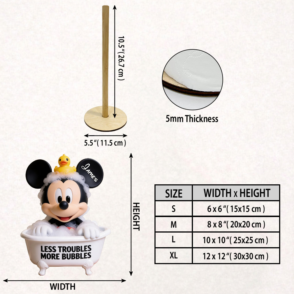Personalized Cartoon Mouse Paper Towel Stand Custom Gift Paper Towel Stand GradoCreations