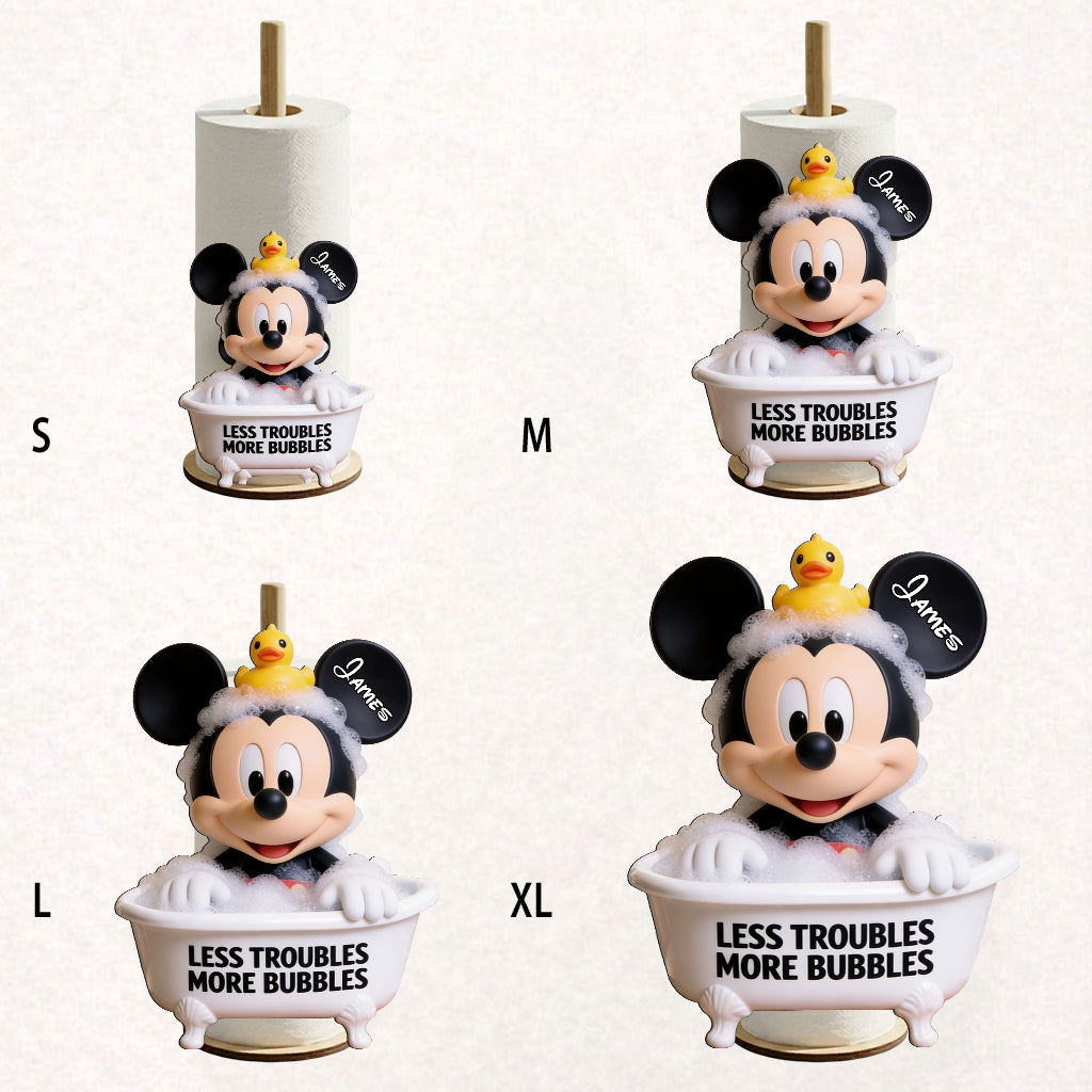 Personalized Cartoon Mouse Paper Towel Stand Custom Gift Paper Towel Stand GradoCreations