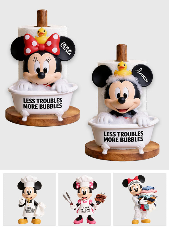 Personalized Cartoon Mouse Paper Towel Stand Custom Gift Paper Towel Stand GradoCreations
