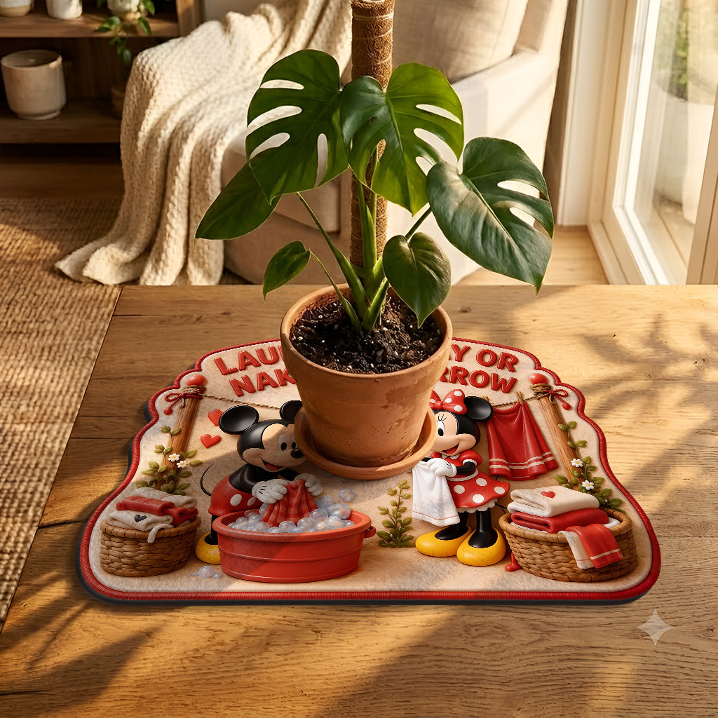 Personalized Cartoon Mouse Drying Mat for Laundry Gift Drying Mat GradoCreations